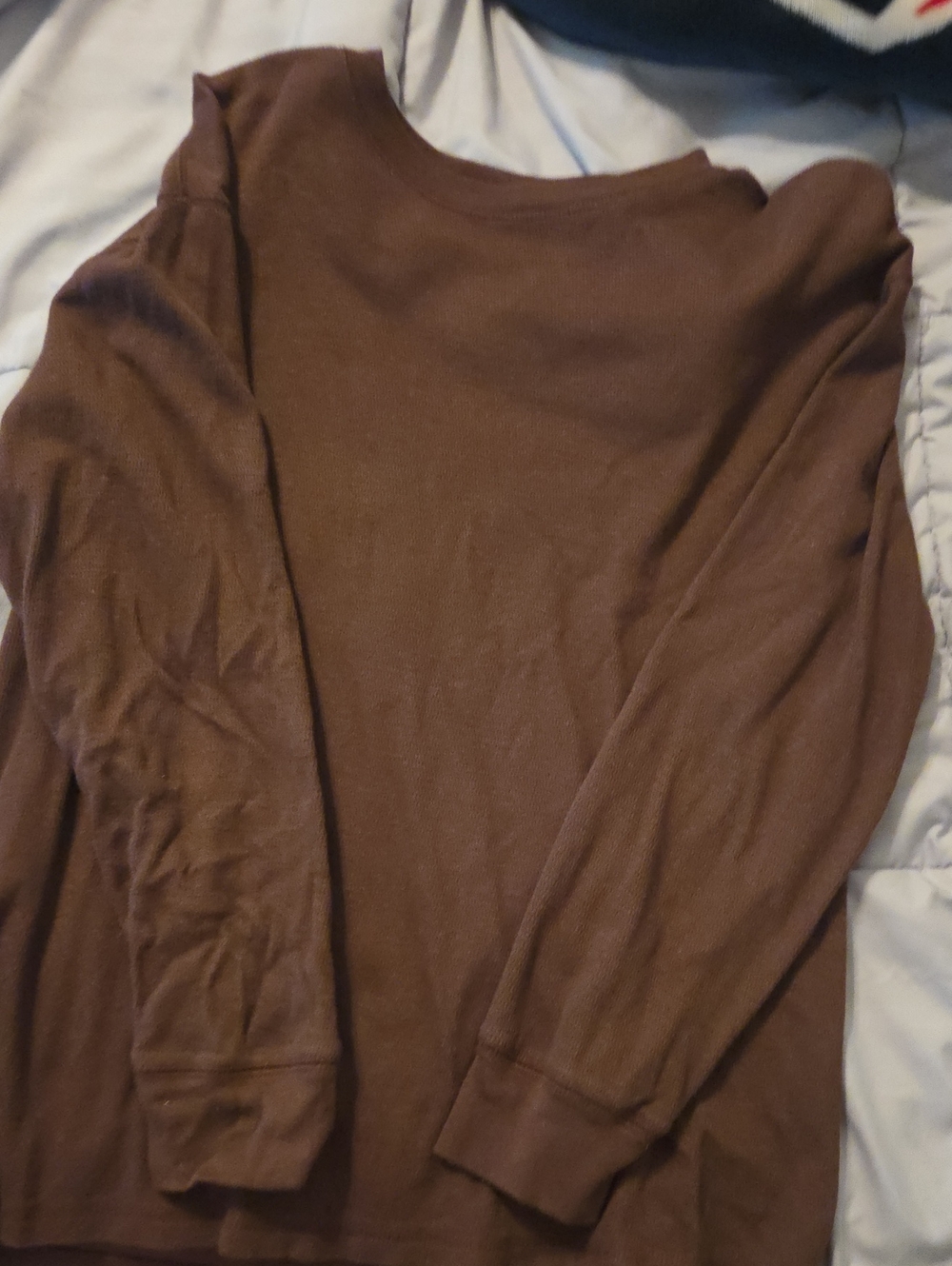 GAP Brown Ribbed Long Sleeve Top